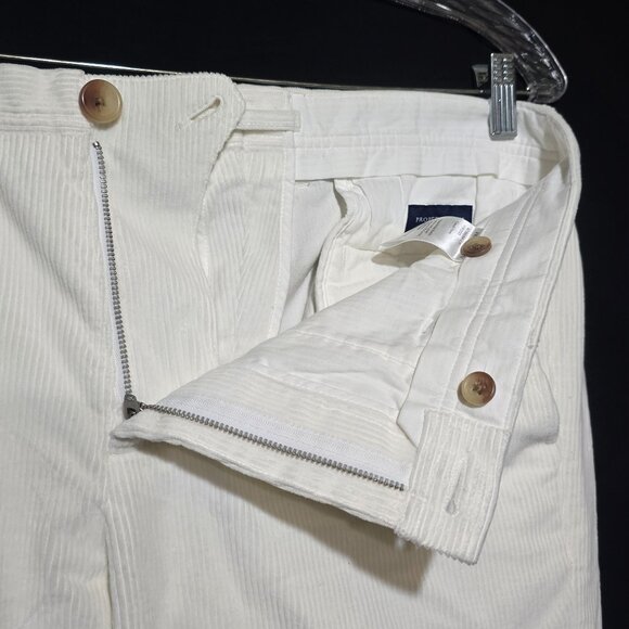 Proper Cloth Varese White Stretch Corduroy Men's Pant - White - Sz 35 x 31* - Picture 3 of 6